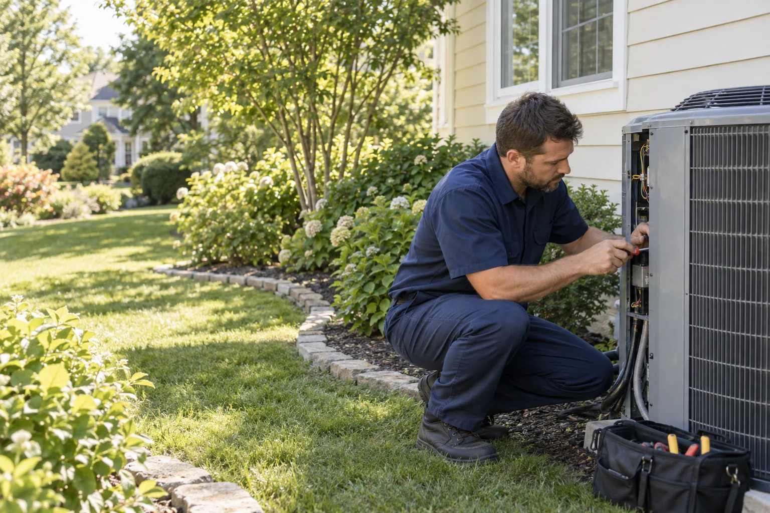 Heating & Cooling service illustration