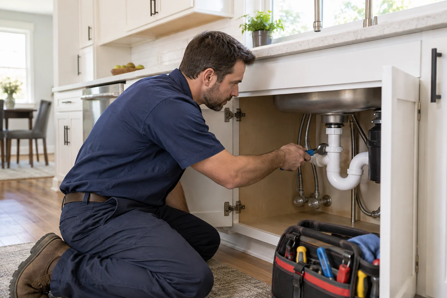 Plumbing service illustration